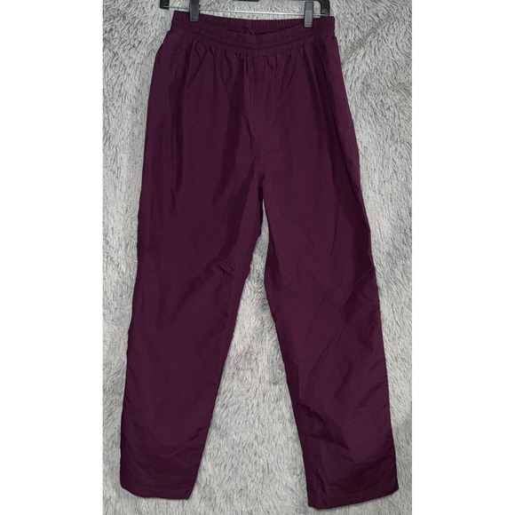 Cabelas Pants - Cabelas Womens Burgundy‎ Nylon Lined Windbreaker/ SKI Pants Size Medium